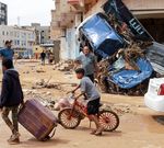 Das Unwetter und Hochwasser haben die Stadt Darna in Libyen schwer verwüstet.