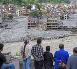 Sturzflut in Nepal, Blick auf Trishuli Bazaar